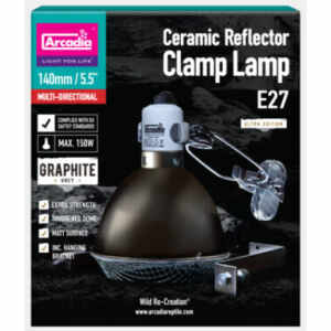 Arcadia Reflector Met Klem En Keramische E27 Fitting 14 CM Grafiet