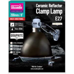 Arcadia Reflector Met Klem En Keramische E27 Fitting 20 CM Grafiet